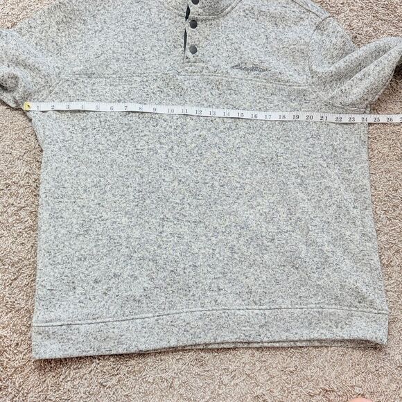 Eddie Bauer Oatmeal 3/4 Snap Pullover Sweater - Picture 3 of 6